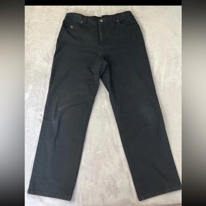 Gloria Vanderbilt Amanda womens straight leg black denim jeans size 14